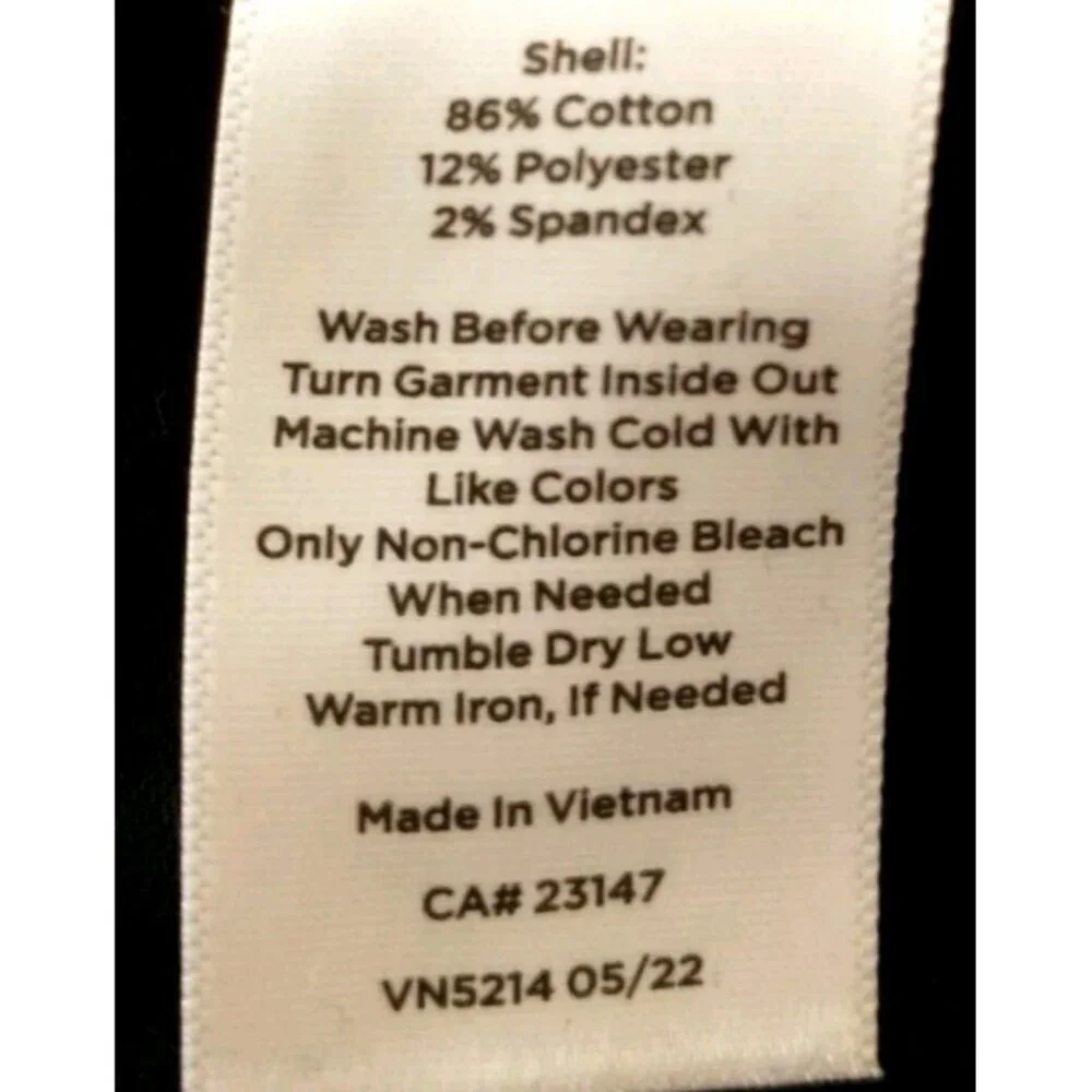 Talbots Women's Jeans Straight Leg High Rise Stretch Black Denim - 16 (38 x30.5) - Picture 8 of 8